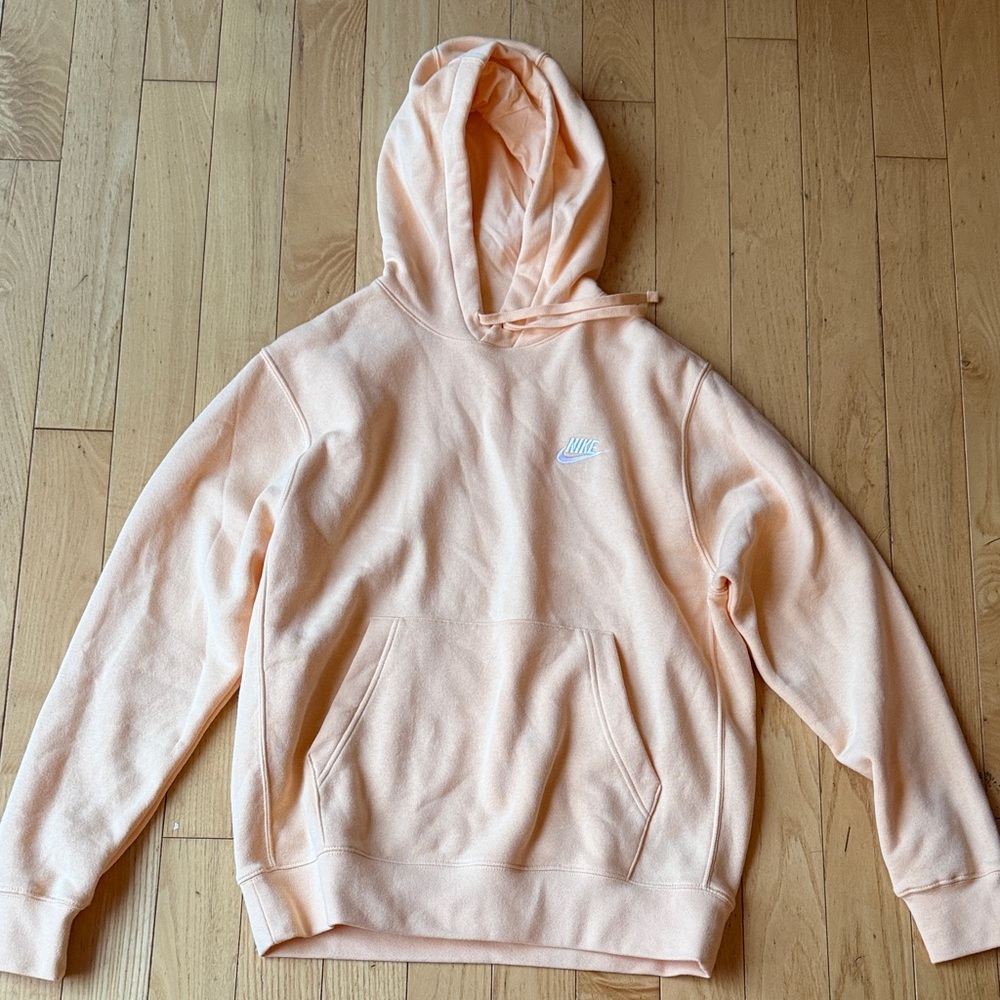 Nike Light Peach Hoodie with Logo